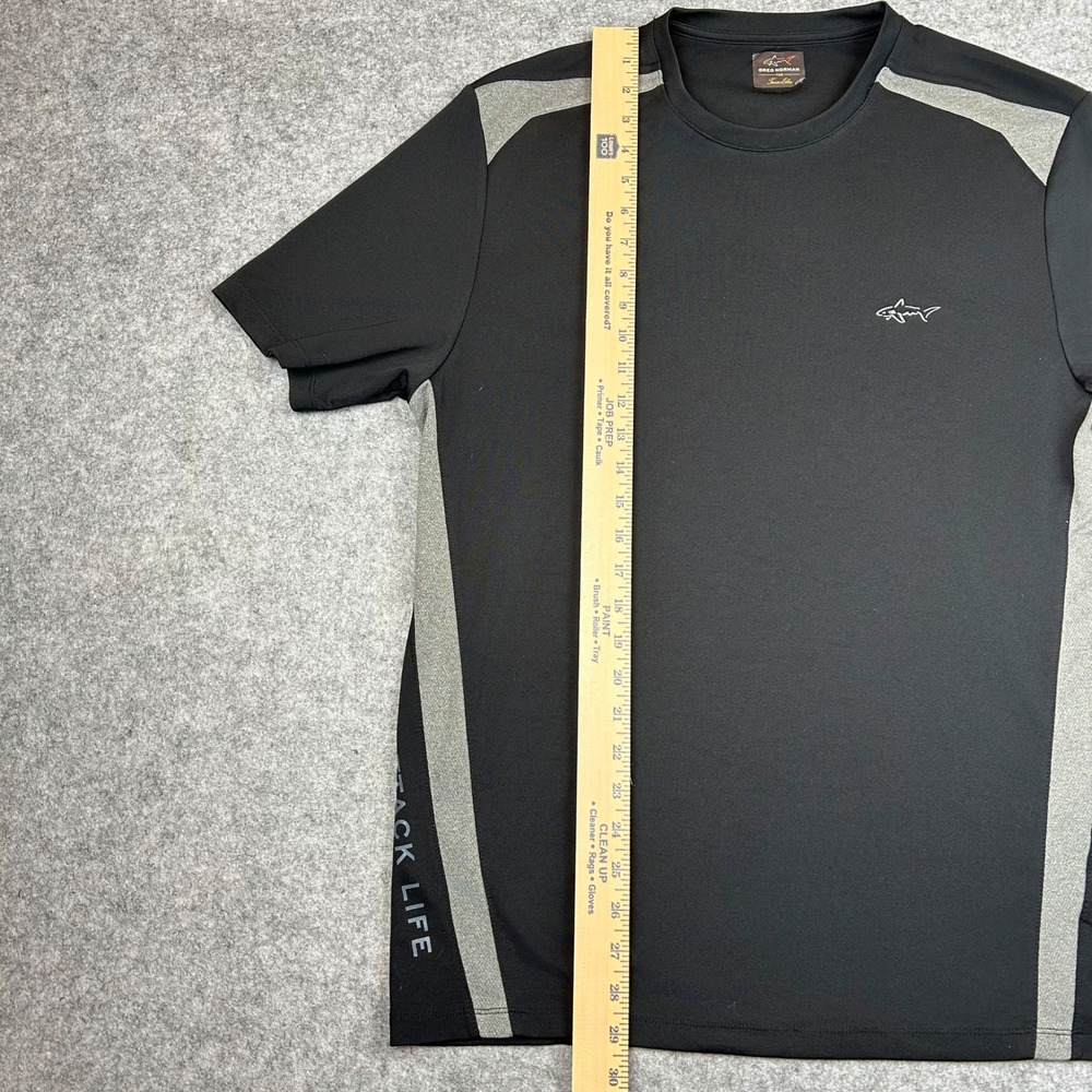 Greg Norman Tasso Elba Attack Life Mens Black Gray Performance T-Shirt Large - Picture 6 of 7